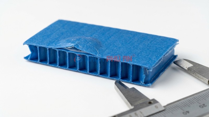 Cận cảnh cấu trúc tấm Danpla và vùng phồng rộp tách lớp tạo bọng khí