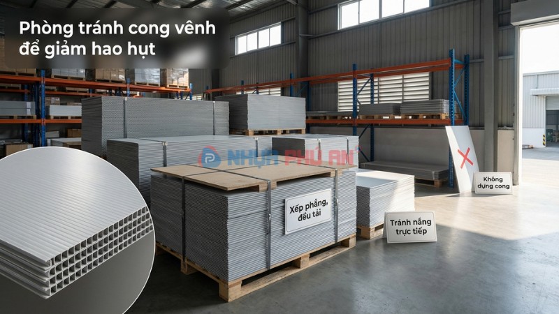 Phòng tránh cong vênh cho danpla để giảm hao hụt