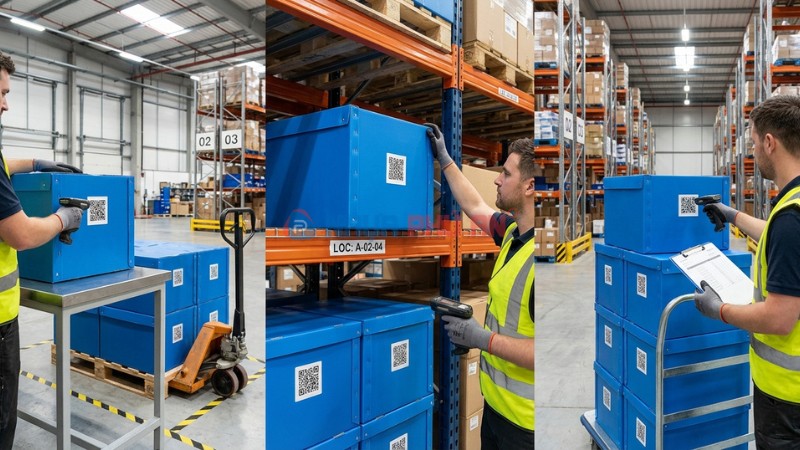 Quy trình quản lý kho bằng QR với thùng nhựa Danpla