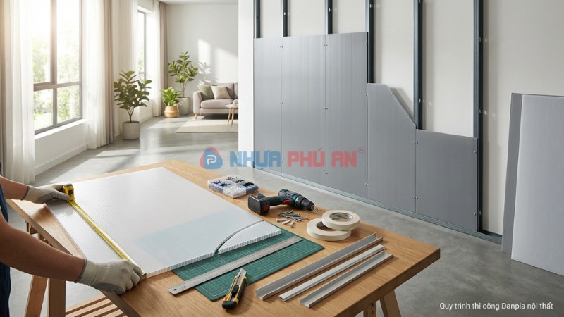 Quy trình thi công Danpla trong nội thất