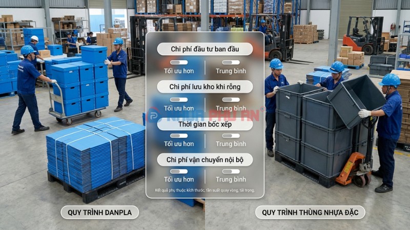 So sánh chi phí và hiệu quả vận hành giữa thùng Danpla và thùng nhựa đặc