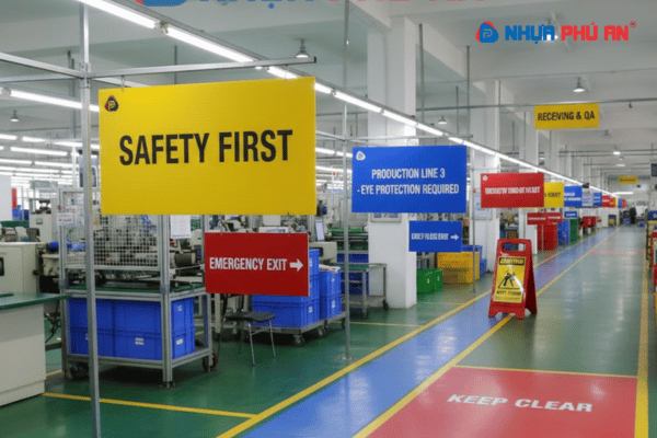 Tấm Danpla có dùng làm bảng hướng dẫn trong nhà máy không?