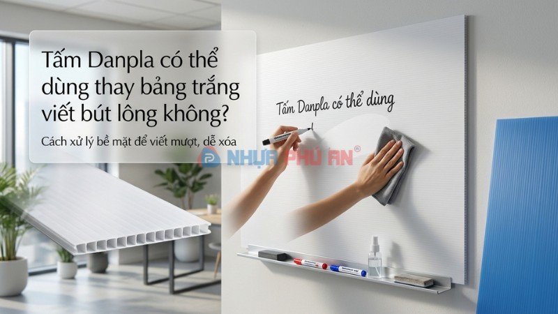 Tấm Danpla có thể dùng thay bảng trắng viết bút lông không?