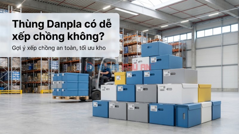 Thùng Danpla có dễ xếp chồng không?