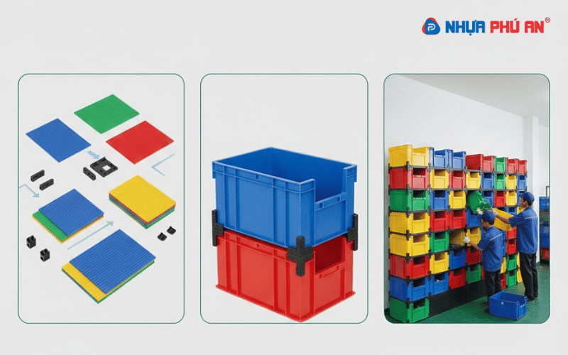 Thùng Danpla có thể lắp ráp thành module không?
