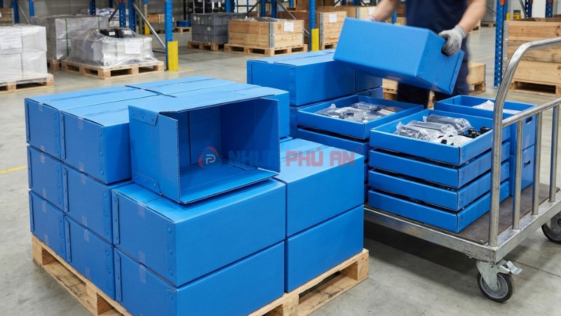 Thùng nhựa Danpla và khay Danpla dùng trung chuyển nội bộ