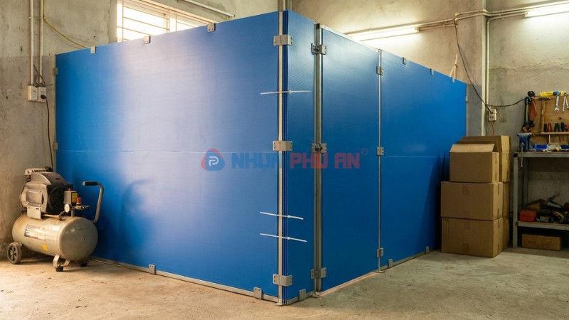 Vách ngăn bằng tấm nhựa Danpla giúp hạn chế truyền nhiệt trong kho xưởng