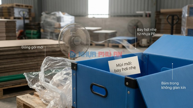 Cận cảnh thùng Danpla mới bóc màng đóng gói