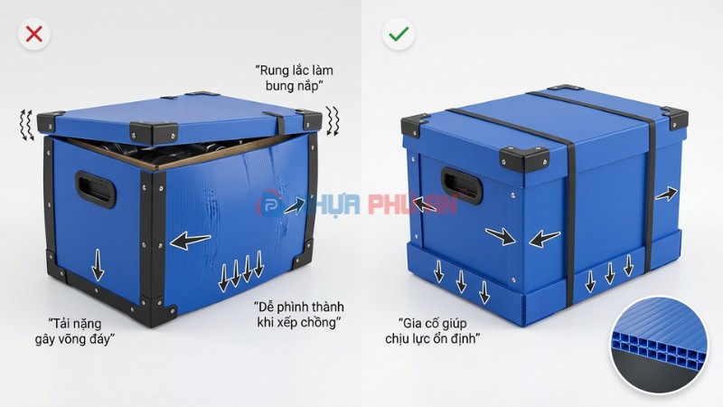 Vì sao phải gia cố thùng Danpla với hàng nặng