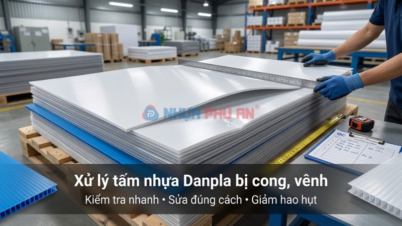 Cách xử lý tấm nhựa danpla bị cong vênh