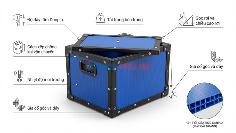 Yếu tố quyết định thùng nhựa danple có bị móp khi rơi không