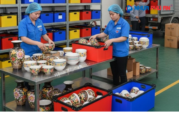 Thùng nhựa Danpla cho ngành ngành gốm sứ - Giải pháp tối ưu hóa quy trình