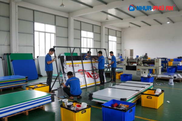 Ứng dụng của thùng nhựa Danpla cho ngành làm biển quảng cáo