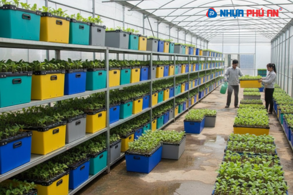 Thùng nhựa Danpla cho trại giống cây trồng giúp doanh nghiệp tối ưu chi phí
