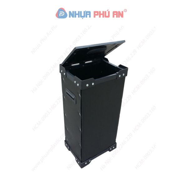 Thùng nhựa danpla chống tĩnh điện thành cao có nắp