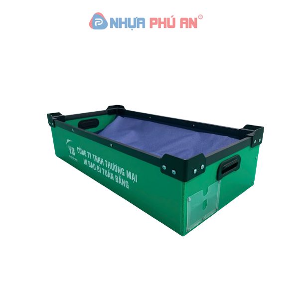 Thùng nhựa danpla tay cầm kín nắp vải, card nhựa cứng C001