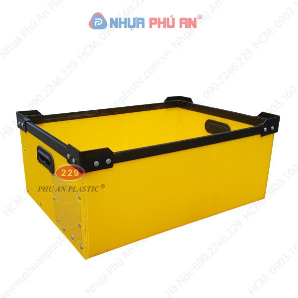 Thùng nhựa danpla thường màu vàng PAT mã 23