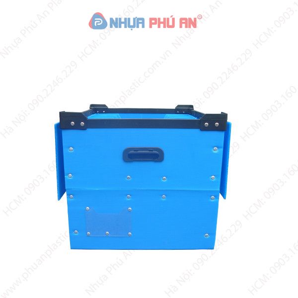 Thùng nhựa danpla xanh dương có vách PAV 08
